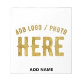 BLOC-NOTE MARQUE BLANCHE MODERNE ET PERSONNALISABLE VÉRIFIÉE (Devant)