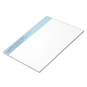 Bloc-note Marque commerciale bleu clair sur la tête du Bloc- (Incliné)