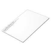 Bloc-note Marque commerciale et information Titre blanc (Incliné)