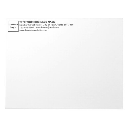 Bloc-note Marque commerciale et information Titre blanc (Devant)