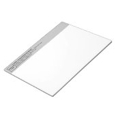 Bloc-note Marque commerciale et information Titre gris (Incliné)