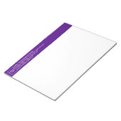 Bloc-note Marque d'entreprise pourpre sur la tête du Bloc-no (Incliné)