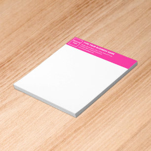Bloc-note Marque d'entreprise rose en tête du petit Bloc-not