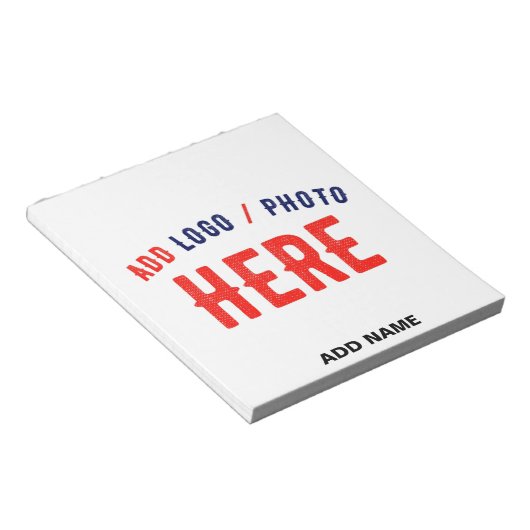 BLOC-NOTE MARQUE MODERNE MODERNE PERSONNALISABLE BLANCHE VÉR (Incliné)