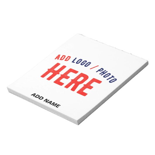 BLOC-NOTE MARQUE MODERNE MODERNE PERSONNALISABLE BLANCHE VÉR (Tourné)