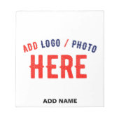 BLOC-NOTE MARQUE MODERNE MODERNE PERSONNALISABLE BLANCHE VÉR (Devant)