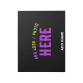 BLOC-NOTE MARQUE NOIRE PERSONNALISABLE VERIFIEE DE STYLE MOD (Tourné)