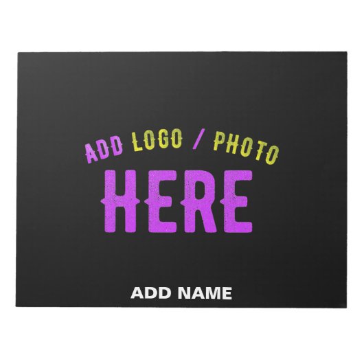 BLOC-NOTE MARQUE NOIRE PERSONNALISABLE VERIFIEE DE STYLE MOD (Devant)