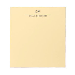 Bloc-note Marque-page Moderne Monogrammé Calligraphie Simple
