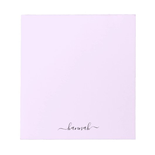Bloc-note Marque-page personnalisé écriture moderne violet g (Devant)