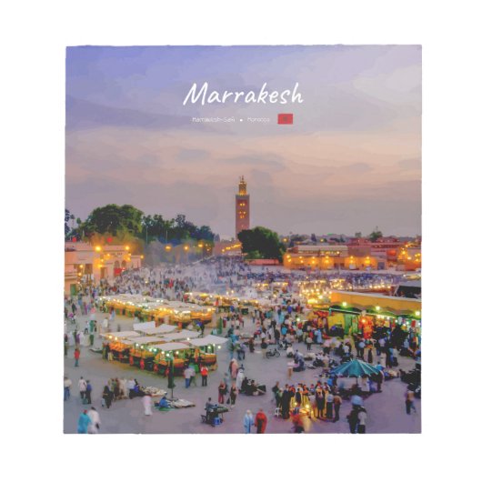 Bloc-note Marrakech, Maroc - Place Jemaa el Fnaa (Devant)