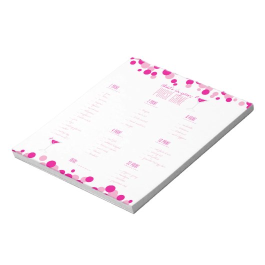 Bloc-note Martini What's in Your Purse Bridal Game Notepad (Tourné)