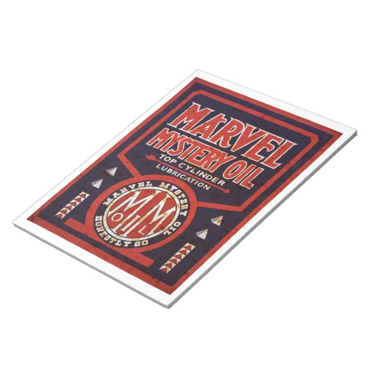 Bloc-note Marvel Mystery Oil Panneau vintage rouillé (Incliné)