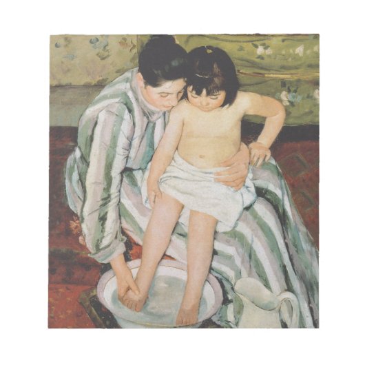 Bloc-note Mary Cassatt Peinture sur le bain de l'enfant (Devant)