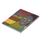 Bloc-note Masque africain abstrait dans des couleurs rétro v (Tourné)