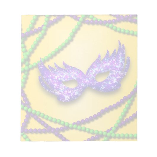 Bloc-note Masquerade de masque violet (Devant)