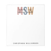 Bloc-note Master en travail social en MSW (Devant)
