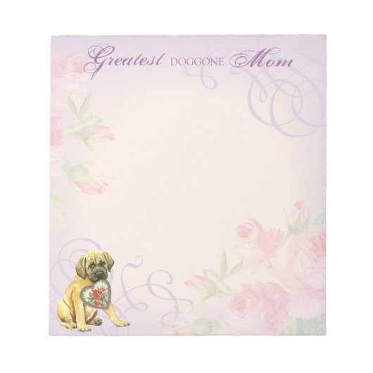 Bloc-note Mastiff Hearts Maman (Devant)