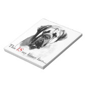 Bloc-note Mastiff Joyeux visage (Tourné)