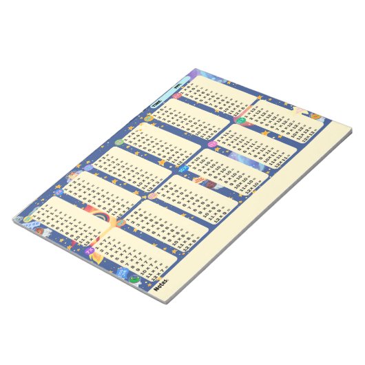 Bloc-note Math Drill Space Adventure (Multiplication) (Incliné)