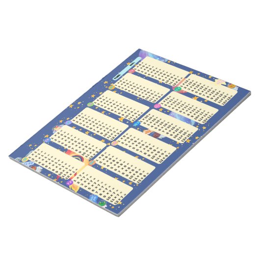 Bloc-note Math Drill Space Adventure (Multiplication) (Incliné)