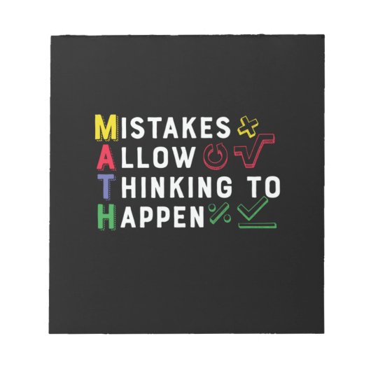 Bloc-note Math Enseignant Math Math Autoriser Happen (Devant)