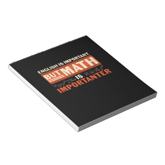 Bloc-note Math Enseignant Math Math est important (Incliné)