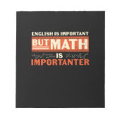 Bloc-note Math Enseignant Math Math est important (Devant)