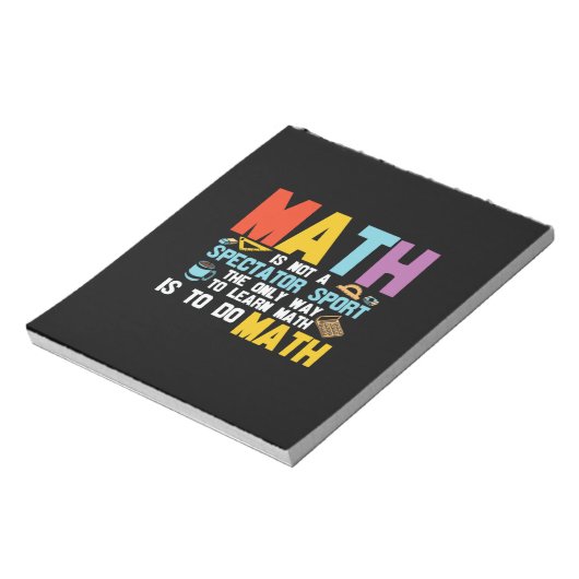 Bloc-note Math Enseignant Math Math N'Est Pas Un Spectateur (Tourné)
