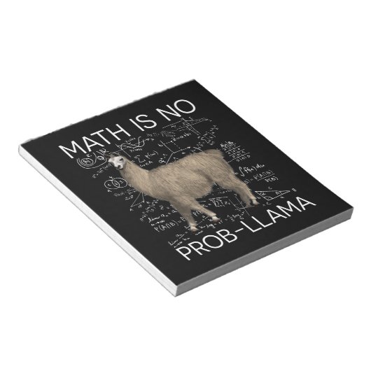 Bloc-note Math is No Prob-Llama - Professeur de Math Llama (Incliné)