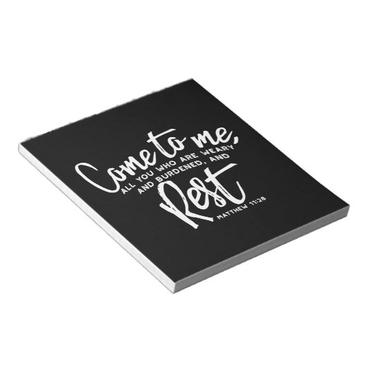 Bloc-note Matthieu 11 Verse de la Bible (Incliné)