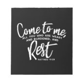 Bloc-note Matthieu 11 Verse de la Bible (Devant)