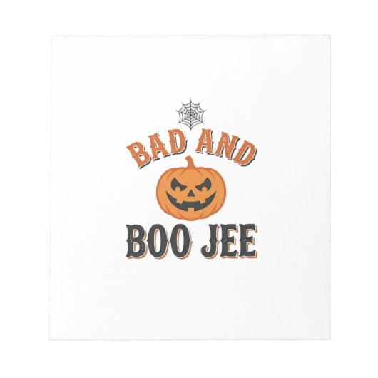 Bloc-note Mauvais et Boo Jee Halloween Citrouille Graphique_ (Devant)