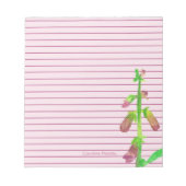 Bloc-note Mauve Foxglove Flower Pink Linked Personnalisé (Devant)