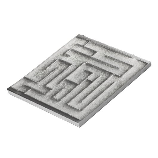 Bloc-note Maze argenté (Tourné)