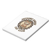 Bloc-note Mécanicien Garage Chat POD Vector Art - Mécanicien (Tourné)
