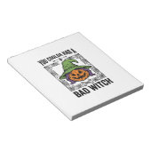 Bloc-note Méchante Sorcière Drôle de Citrouille d'Halloween (Incliné)