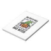 Bloc-note Méchante Sorcière Drôle de Citrouille d'Halloween (Tourné)