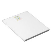Bloc-note Médaillon géométrique moderne coloré Design d'art (Incliné)