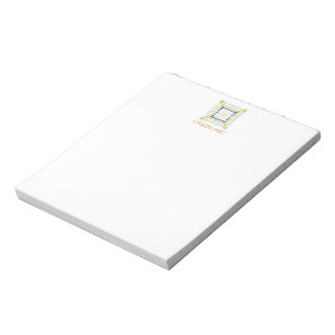 Bloc-note Médaillon géométrique moderne coloré Design d'art