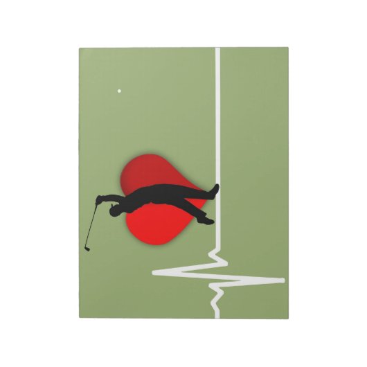 Bloc-note Médecin de golf ekg (Tourné)