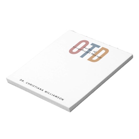 Bloc-note Médecin de l'ergothérapie sur mesure (Tourné)