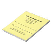 Bloc-note Médecin Rappel de votre prochain rendez-vous (Tourné)