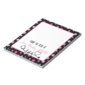 Bloc-note Médecin vétérinaire Empreinte de patte coloré (Tourné)