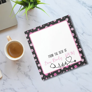 Bloc-note Médecin vétérinaire Empreinte de patte coloré