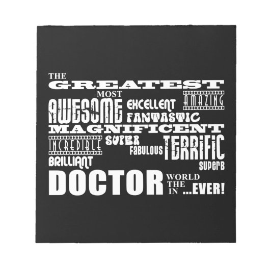 Bloc-note Médecins cool modernes amusants Meilleur Docteur M (Devant)