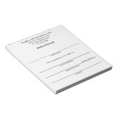 Bloc-note Medical Excuse Black and White Doctor's Notes (Incliné)