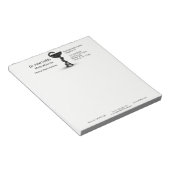 Bloc-note Médicale Serpent Noir Bowl Hygiée Blanc Caduceus (Incliné)