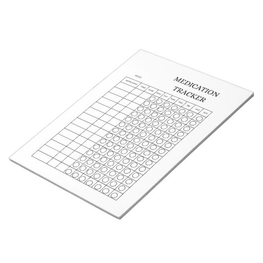 Bloc-note Medication Tracker Log Book (Incliné)