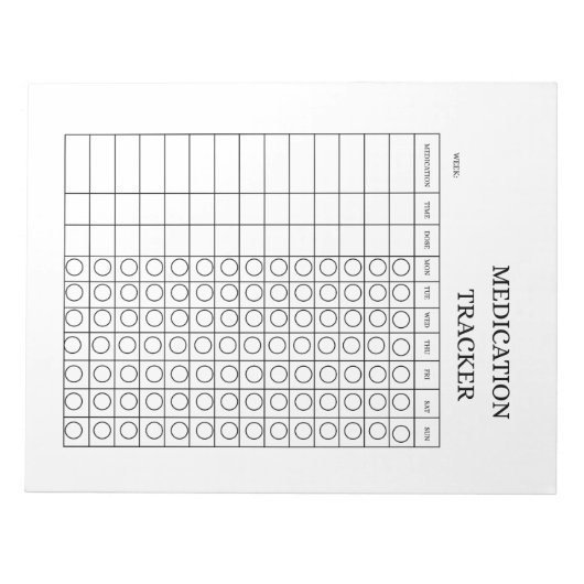 Bloc-note Medication Tracker Log Book (Devant)